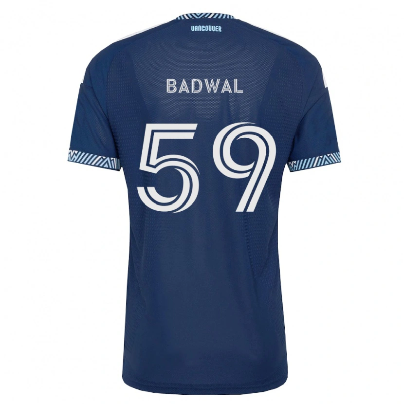 Danxen Męski Jeevan Badwal #59 Głęboki Niebieski Biały Wyjazdowa Koszulka 2026/27 Koszulki Klubowe