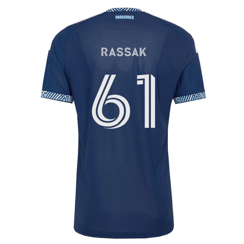 Danxen Męski Carson Rassak #61 Głęboki Niebieski Biały Wyjazdowa Koszulka 2026/27 Koszulki Klubowe