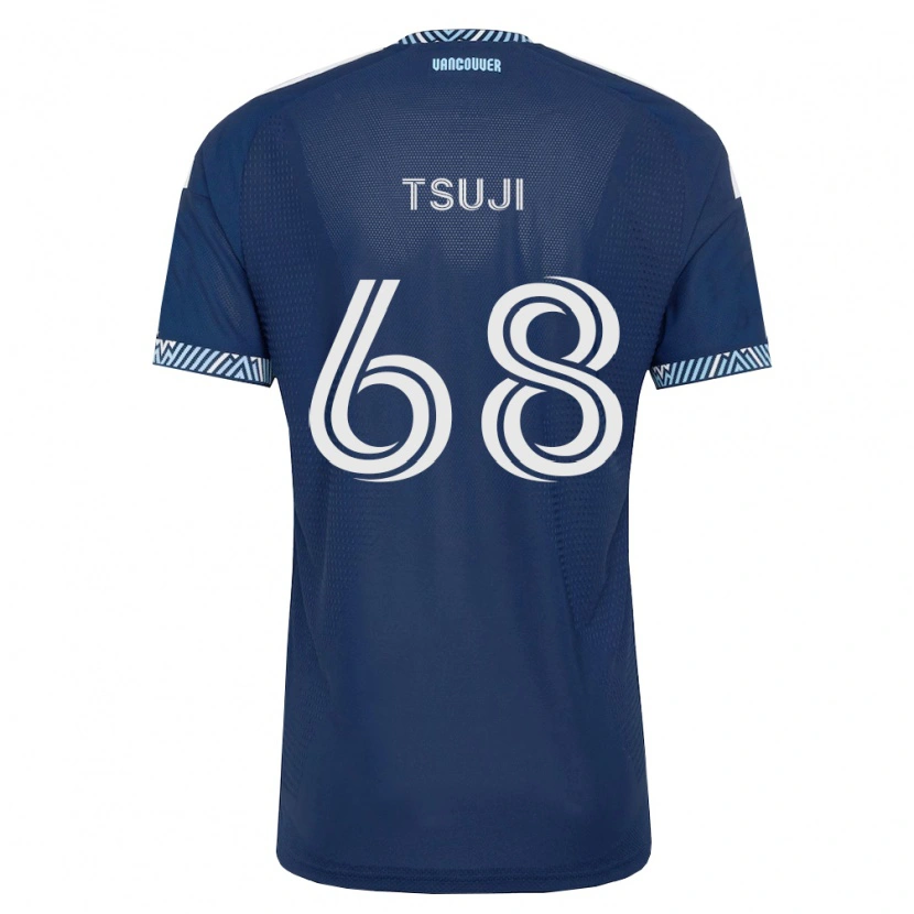 Danxen Męski Yuma Tsuji #68 Głęboki Niebieski Biały Wyjazdowa Koszulka 2026/27 Koszulki Klubowe