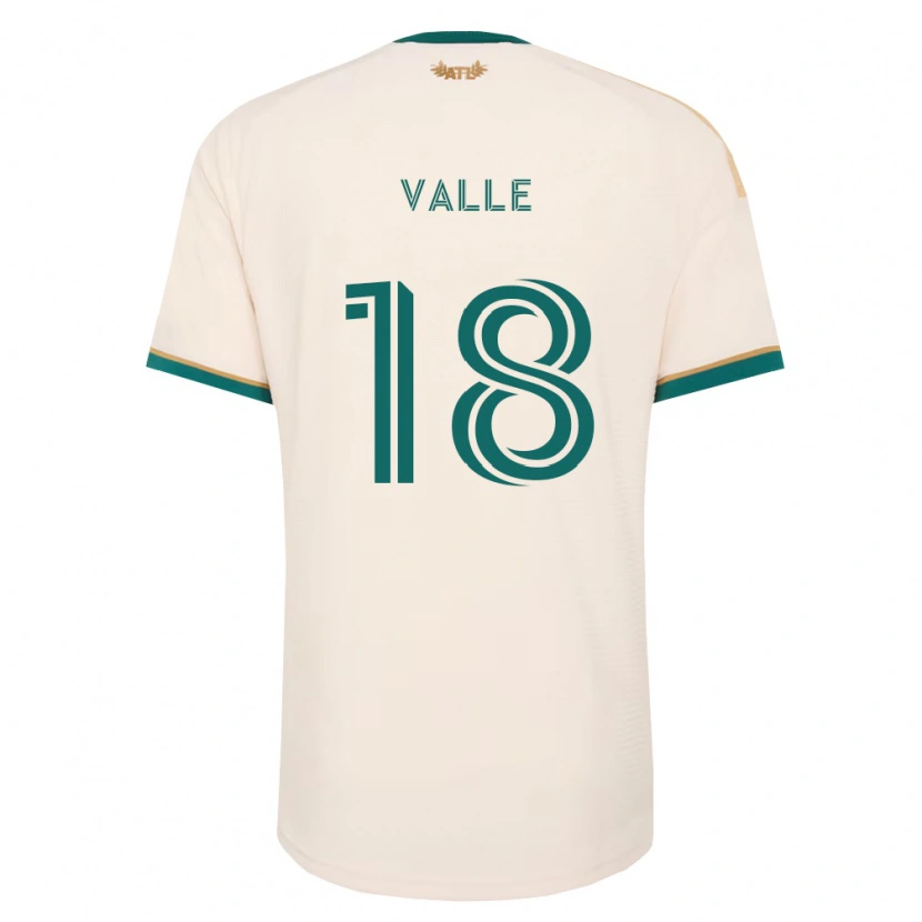 Danxen Męski Daniel Valle #18 Szampan Zielony Wyjazdowa Koszulka 2026/27 Koszulki Klubowe