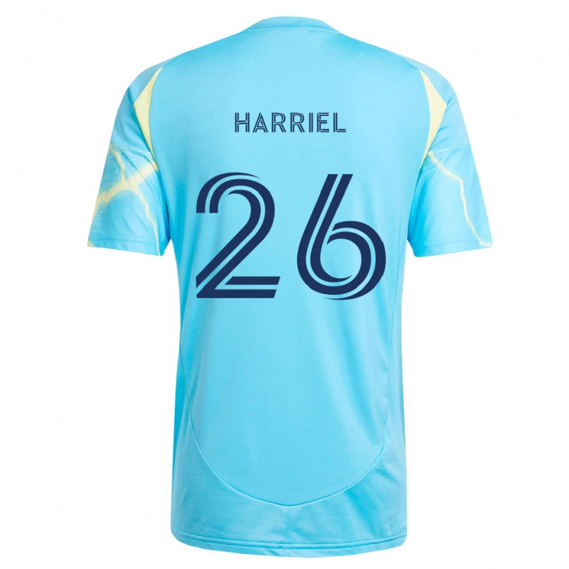 Danxen Męski Nathan Harriel #26 Jasny Niebieski Czarny Jasnożółty Wyjazdowa Koszulka 2026/27 Koszulki Klubowe