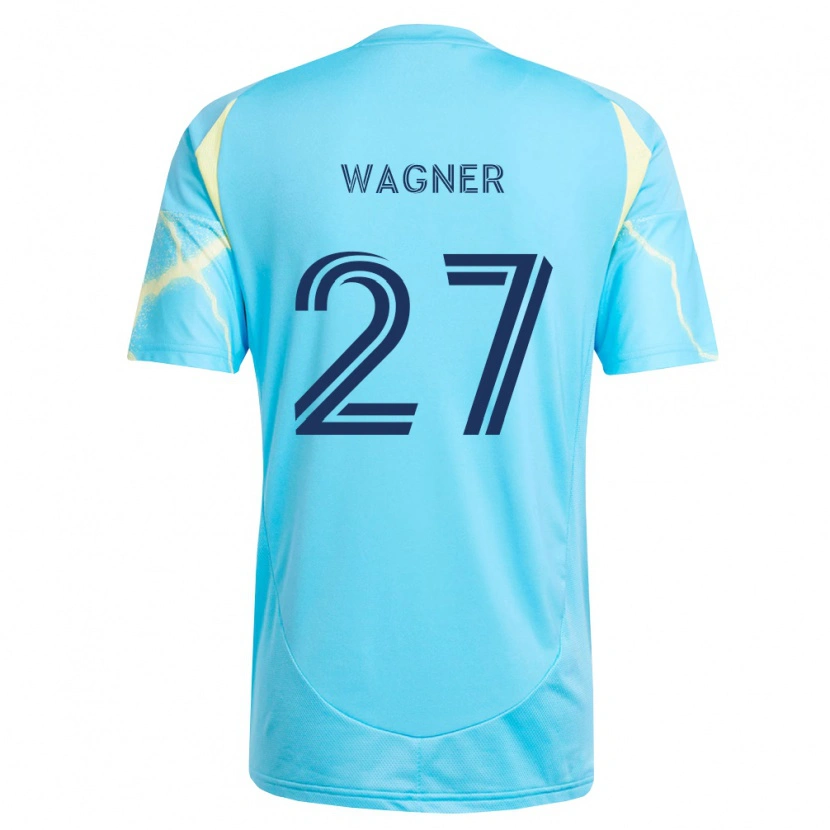 Danxen Męski Kai Wagner #27 Jasny Niebieski Czarny Jasnożółty Wyjazdowa Koszulka 2026/27 Koszulki Klubowe