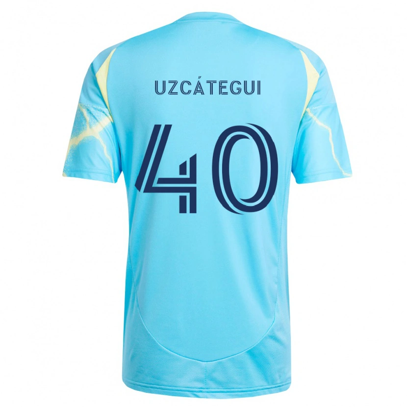 Danxen Męski Rafael Uzcátegui #40 Jasny Niebieski Czarny Jasnożółty Wyjazdowa Koszulka 2026/27 Koszulki Klubowe