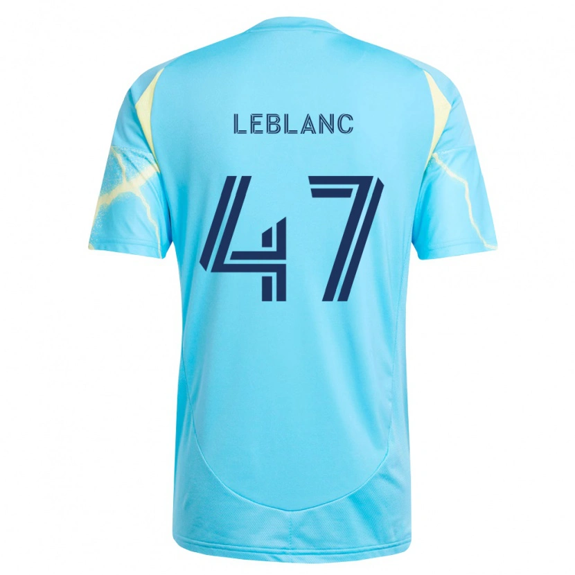 Danxen Męski Kellan Leblanc #47 Jasny Niebieski Czarny Jasnożółty Wyjazdowa Koszulka 2026/27 Koszulki Klubowe