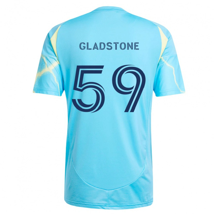Danxen Męski Tyler Gladstone #59 Jasny Niebieski Czarny Jasnożółty Wyjazdowa Koszulka 2026/27 Koszulki Klubowe