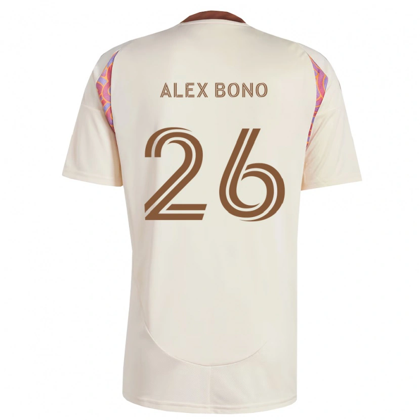 Danxen Męski Alex Bono #26 Kość Słoniowa Różowy Wyjazdowa Koszulka 2026/27 Koszulki Klubowe