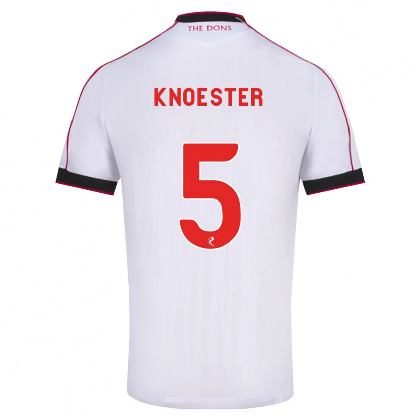 Danxen Męski Mats Knoester #5 Czarny Czerwony Biały Wyjazdowa Koszulka 2026/27 Koszulki Klubowe