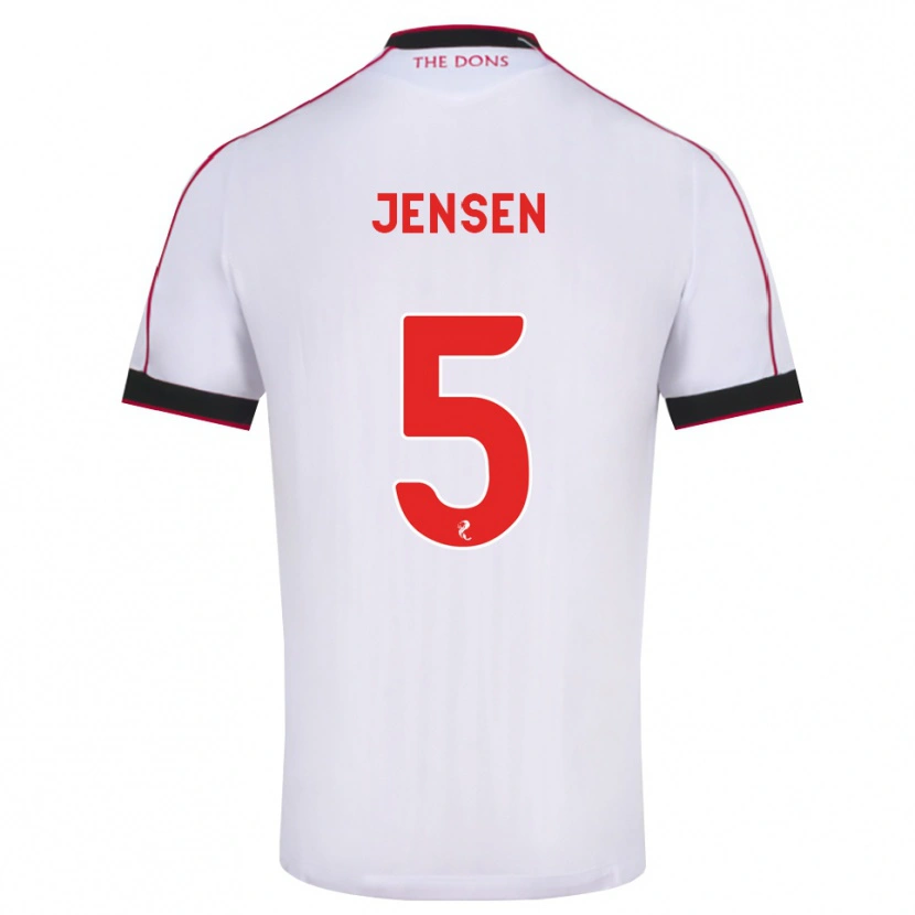 Danxen Męski Richard Jensen #5 Czarny Czerwony Biały Wyjazdowa Koszulka 2026/27 Koszulki Klubowe