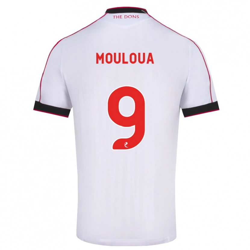 Danxen Męski Ayoub Mouloua #9 Czarny Czerwony Biały Wyjazdowa Koszulka 2026/27 Koszulki Klubowe