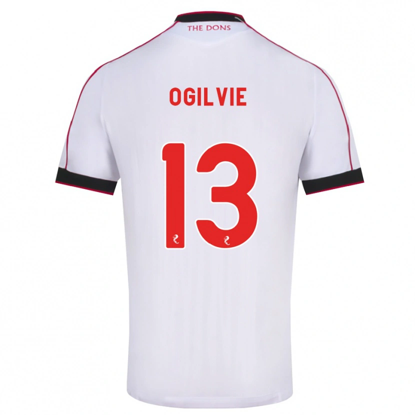 Danxen Męski Francesca Ogilvie #13 Czarny Czerwony Biały Wyjazdowa Koszulka 2026/27 Koszulki Klubowe