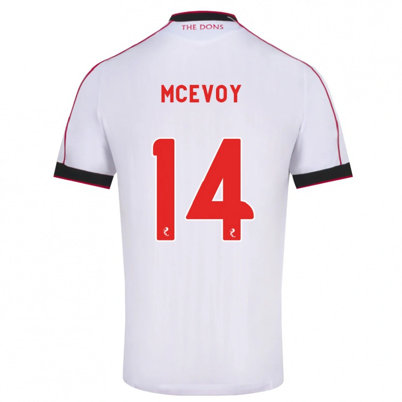 Danxen Męski Holly Mcevoy #14 Czarny Czerwony Biały Wyjazdowa Koszulka 2026/27 Koszulki Klubowe