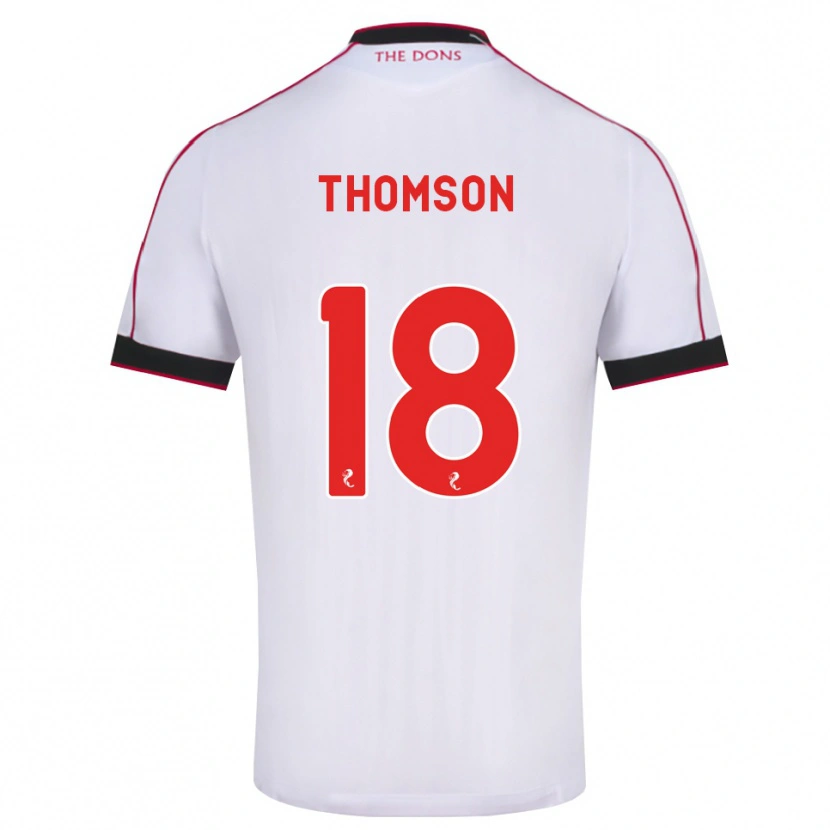 Danxen Męski Eva Thomson #18 Czarny Czerwony Biały Wyjazdowa Koszulka 2026/27 Koszulki Klubowe
