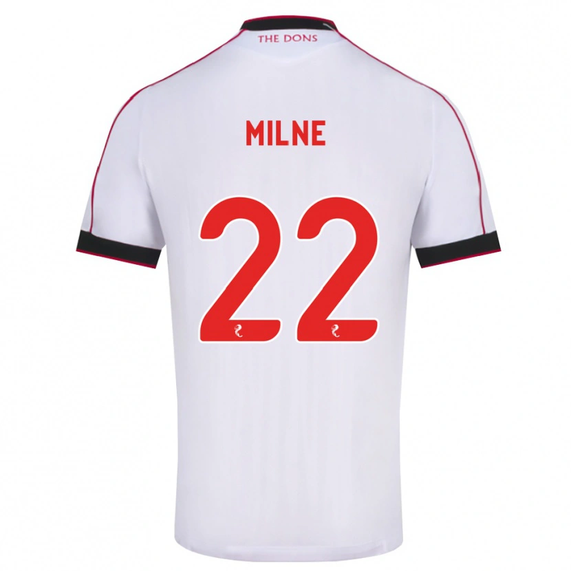 Danxen Męski Jack Milne #22 Czarny Czerwony Biały Wyjazdowa Koszulka 2026/27 Koszulki Klubowe