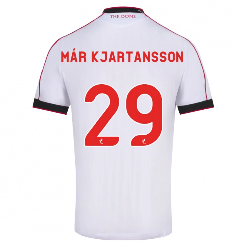 Danxen Męski Kjartan Már Kjartansson #29 Czarny Czerwony Biały Wyjazdowa Koszulka 2026/27 Koszulki Klubowe