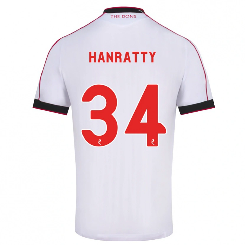 Danxen Męski Kevin Hanratty #34 Czarny Czerwony Biały Wyjazdowa Koszulka 2026/27 Koszulki Klubowe
