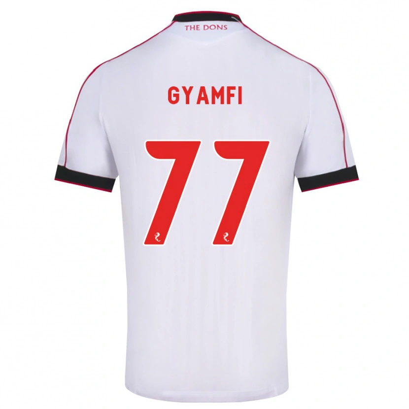 Danxen Męski Emmanuel Gyamfi #77 Czarny Czerwony Biały Wyjazdowa Koszulka 2026/27 Koszulki Klubowe