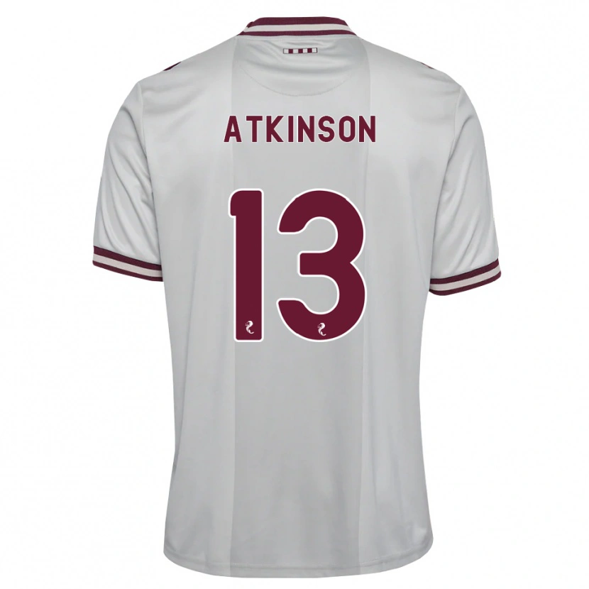 Danxen Męski Nathaniel Atkinson #13 Biały Bordowy Wyjazdowa Koszulka 2026/27 Koszulki Klubowe