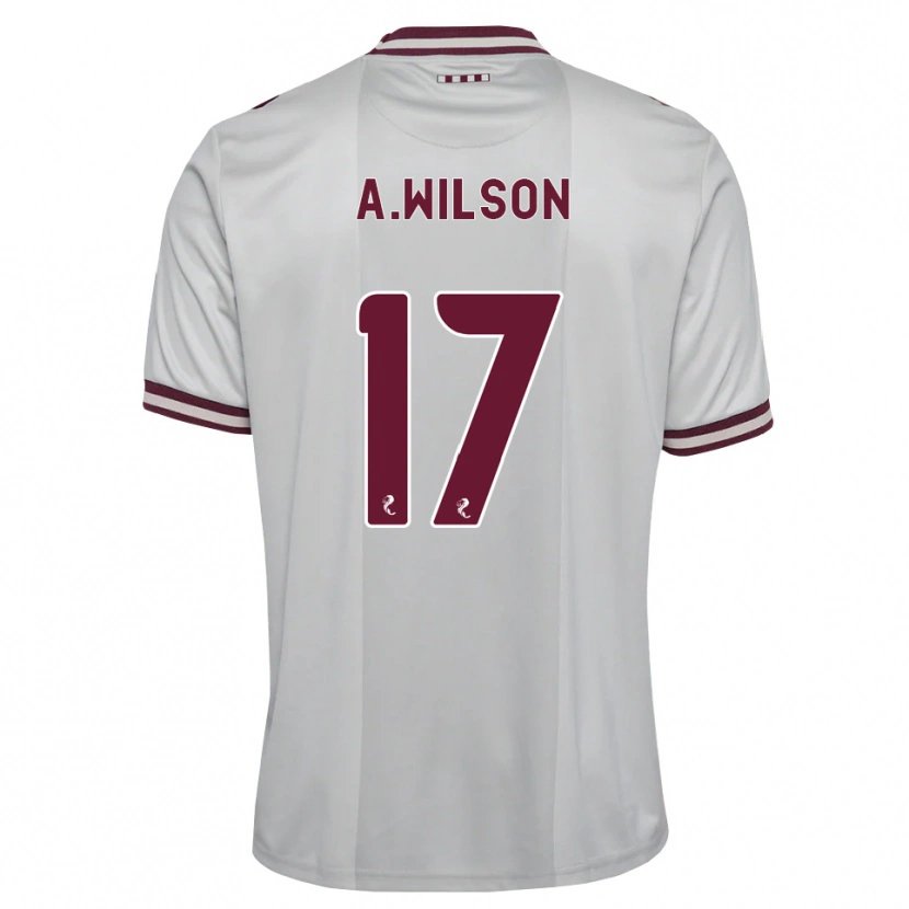 Danxen Męski Alfie Wilson #17 Biały Bordowy Wyjazdowa Koszulka 2026/27 Koszulki Klubowe