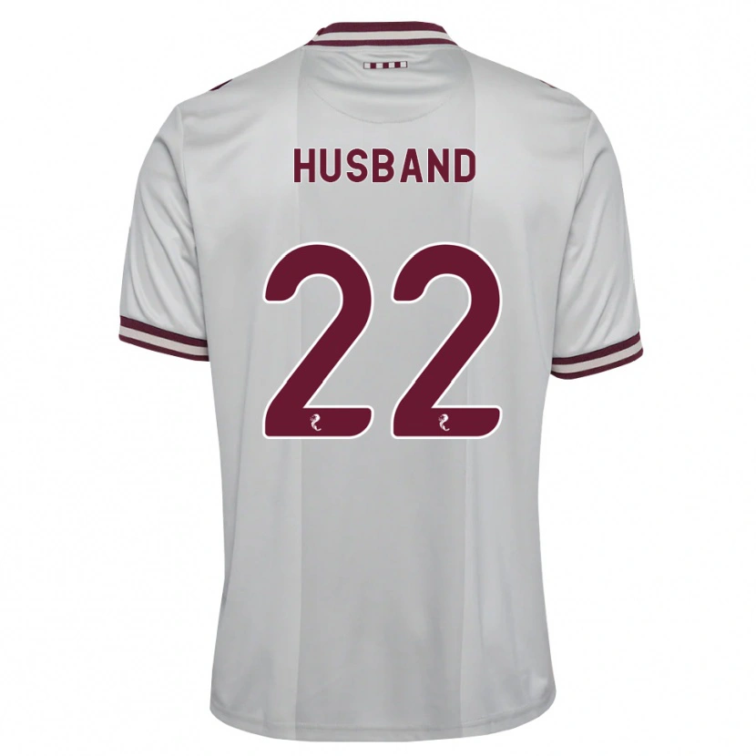 Danxen Męski Jessica Husband #22 Biały Bordowy Wyjazdowa Koszulka 2026/27 Koszulki Klubowe
