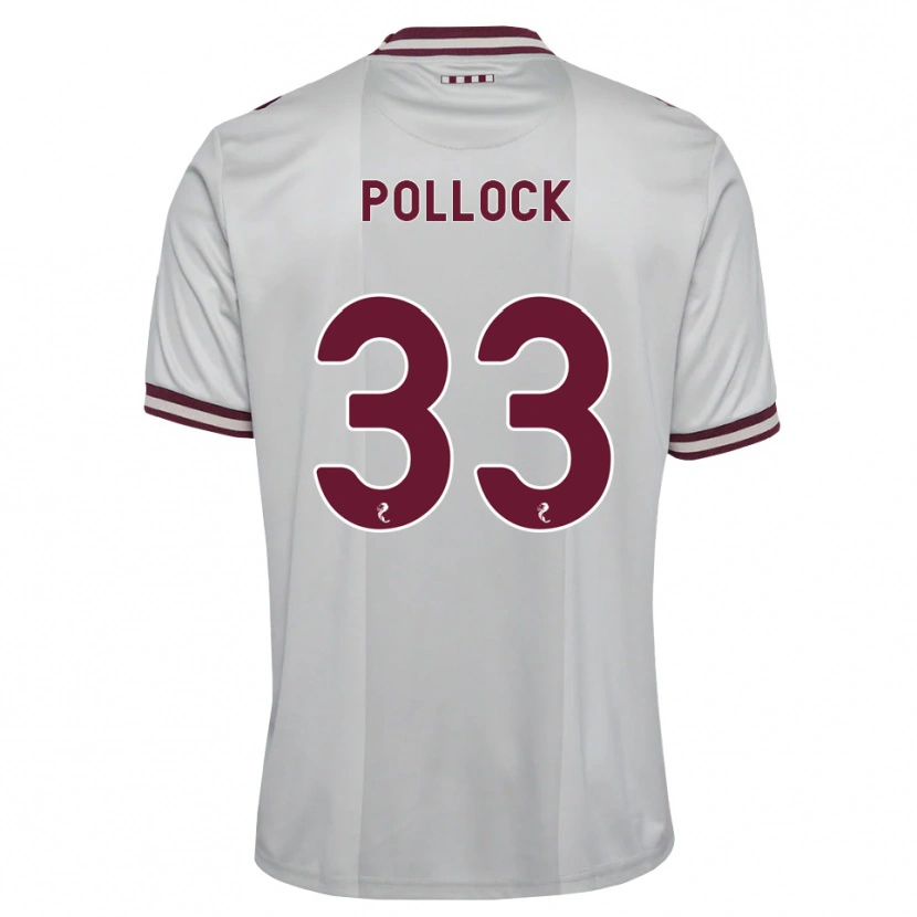 Danxen Męski Finlay Pollock #33 Biały Bordowy Wyjazdowa Koszulka 2026/27 Koszulki Klubowe