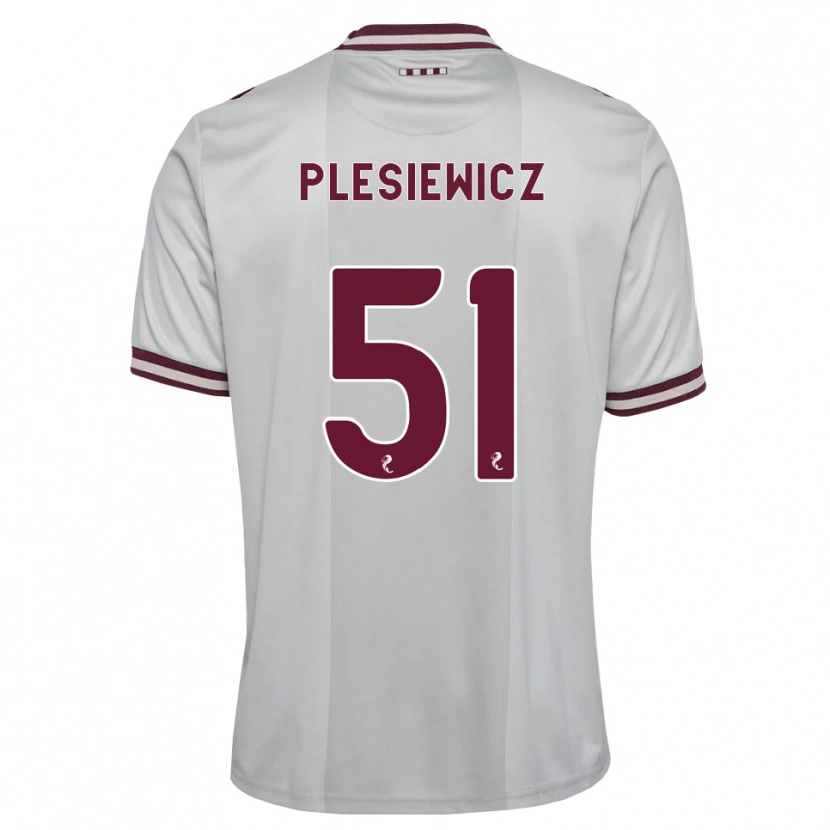 Danxen Męski Szymon Plesiewicz #51 Biały Bordowy Wyjazdowa Koszulka 2026/27 Koszulki Klubowe