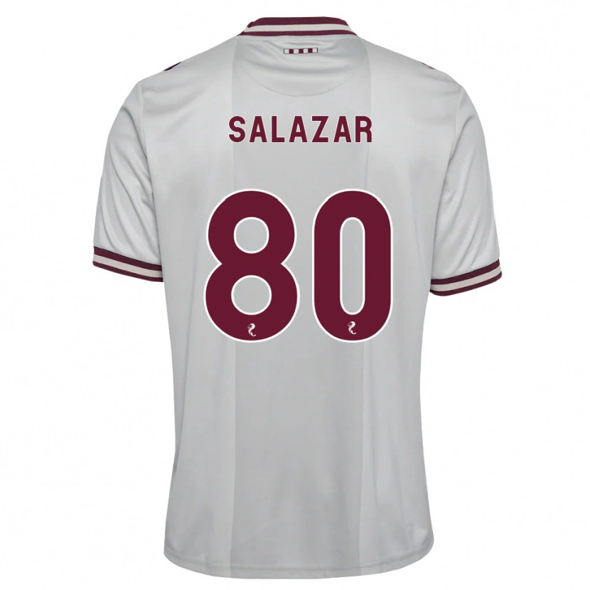 Danxen Męski Andrés Salazar #80 Biały Bordowy Wyjazdowa Koszulka 2026/27 Koszulki Klubowe