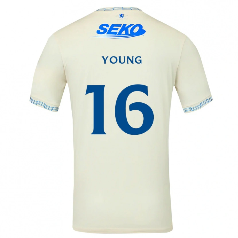 Danxen Męski Calum Young #16 Jasny Błękitny Biały Wyjazdowa Koszulka 2026/27 Koszulki Klubowe