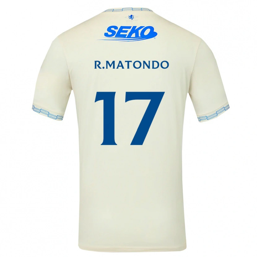 Danxen Męski Rabbi Matondo #17 Jasny Błękitny Biały Wyjazdowa Koszulka 2026/27 Koszulki Klubowe
