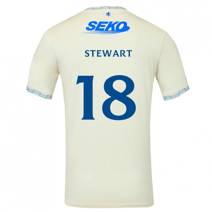 Danxen Męski Lewis Stewart #18 Jasny Błękitny Biały Wyjazdowa Koszulka 2026/27 Koszulki Klubowe
