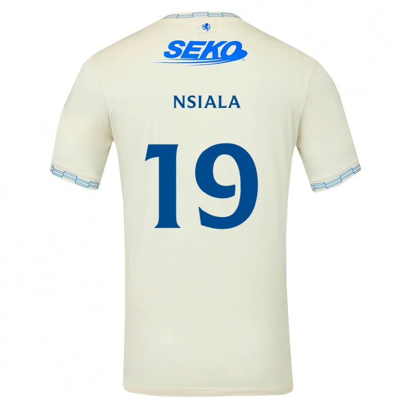 Danxen Męski Clinton Nsiala #19 Jasny Błękitny Biały Wyjazdowa Koszulka 2026/27 Koszulki Klubowe