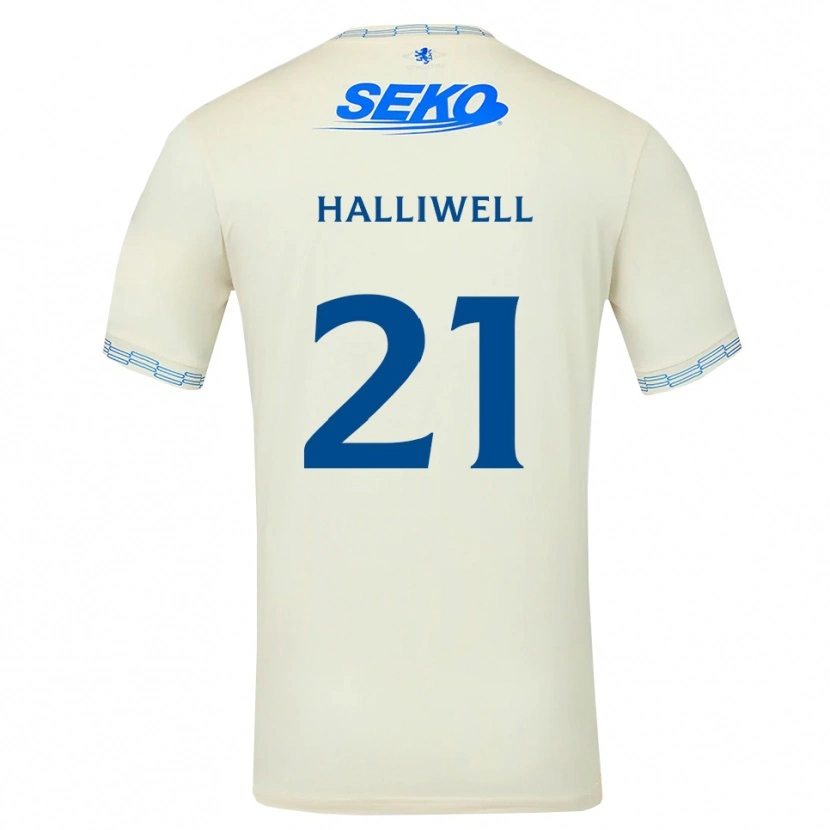 Danxen Męski Alfie Halliwell #21 Jasny Błękitny Biały Wyjazdowa Koszulka 2026/27 Koszulki Klubowe