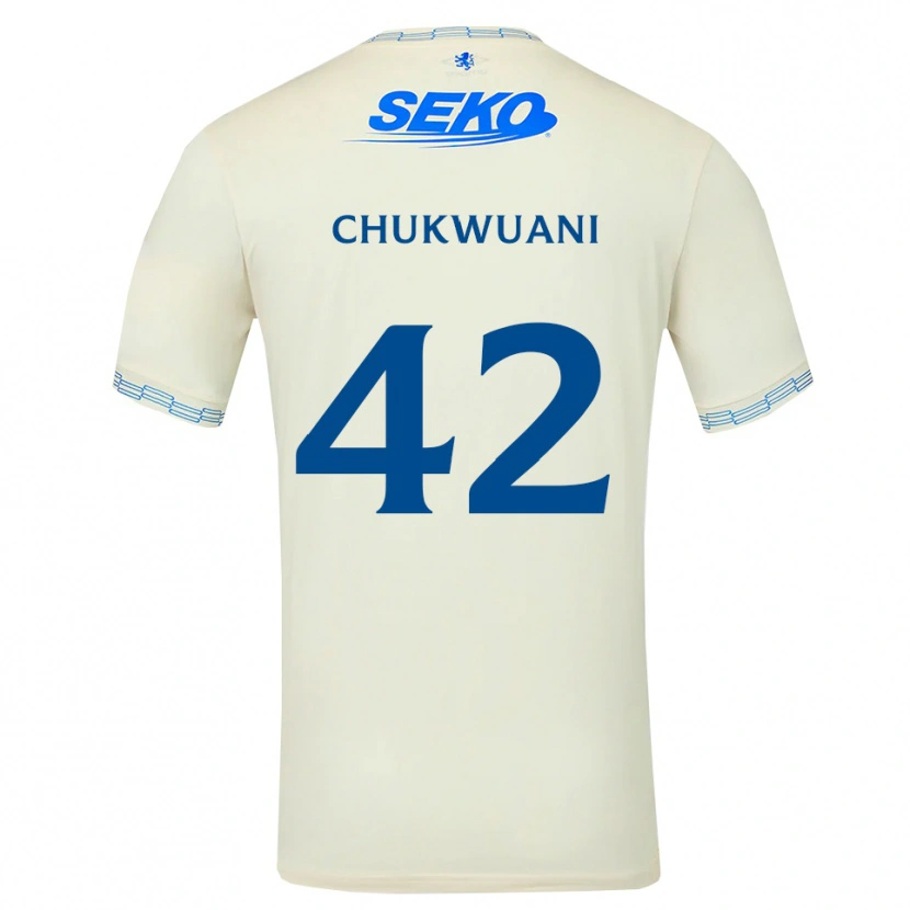 Danxen Męski Tochi Chukwuani #42 Jasny Błękitny Biały Wyjazdowa Koszulka 2026/27 Koszulki Klubowe