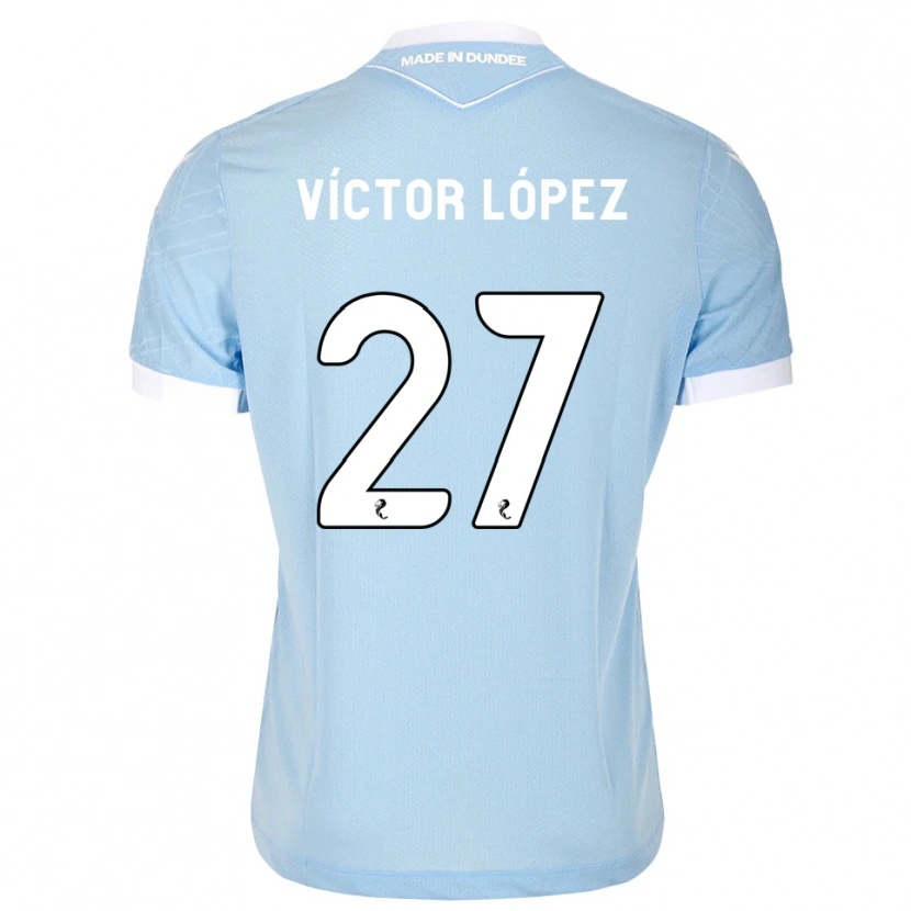 Danxen Męski Victor Lopez #27 Jasny Błękitny Biały Wyjazdowa Koszulka 2026/27 Koszulki Klubowe