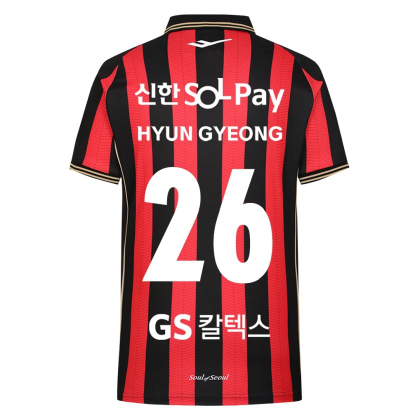 Danxen Kobiety Hyun-Gyeong Jeong #26 Czerwony Biały Czarny Domowa Koszulka 2026/27 Koszulki Klubowe