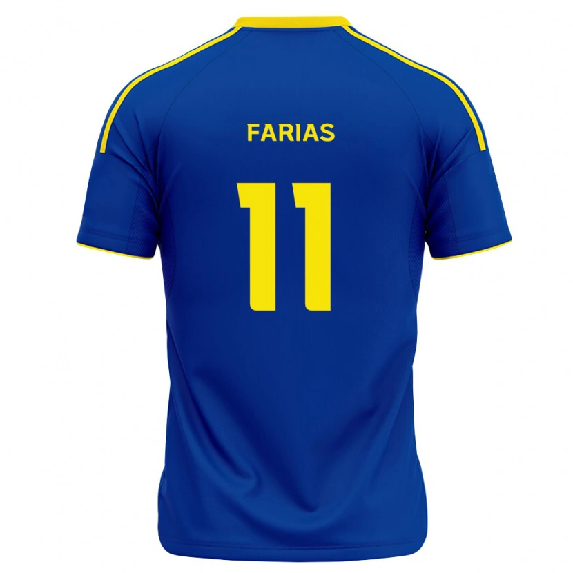 Danxen Kobiety Erick Farias #11 Królewski Niebieski Żółty Domowa Koszulka 2026/27 Koszulki Klubowe