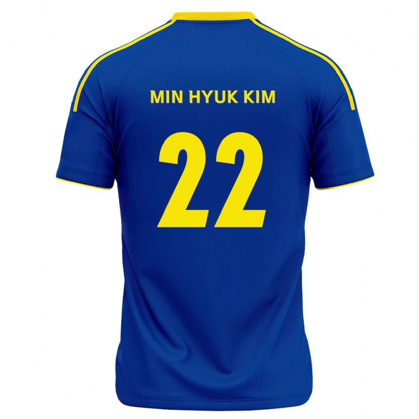 Danxen Kobiety Min-Hyuk Kim #22 Królewski Niebieski Żółty Domowa Koszulka 2026/27 Koszulki Klubowe