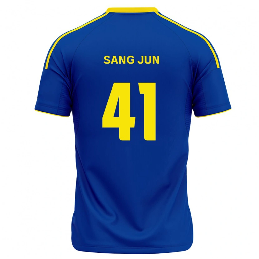 Danxen Kobiety Sang-Jun Park #41 Królewski Niebieski Żółty Domowa Koszulka 2026/27 Koszulki Klubowe