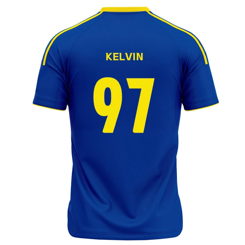 Danxen Kobiety Kelvin #97 Królewski Niebieski Żółty Domowa Koszulka 2026/27 Koszulki Klubowe