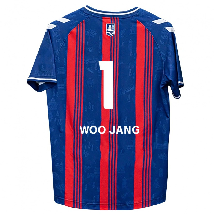 Danxen Kobiety Woo-Jang Jo #1 Niebieski Czerwony Biały Domowa Koszulka 2026/27 Koszulki Klubowe