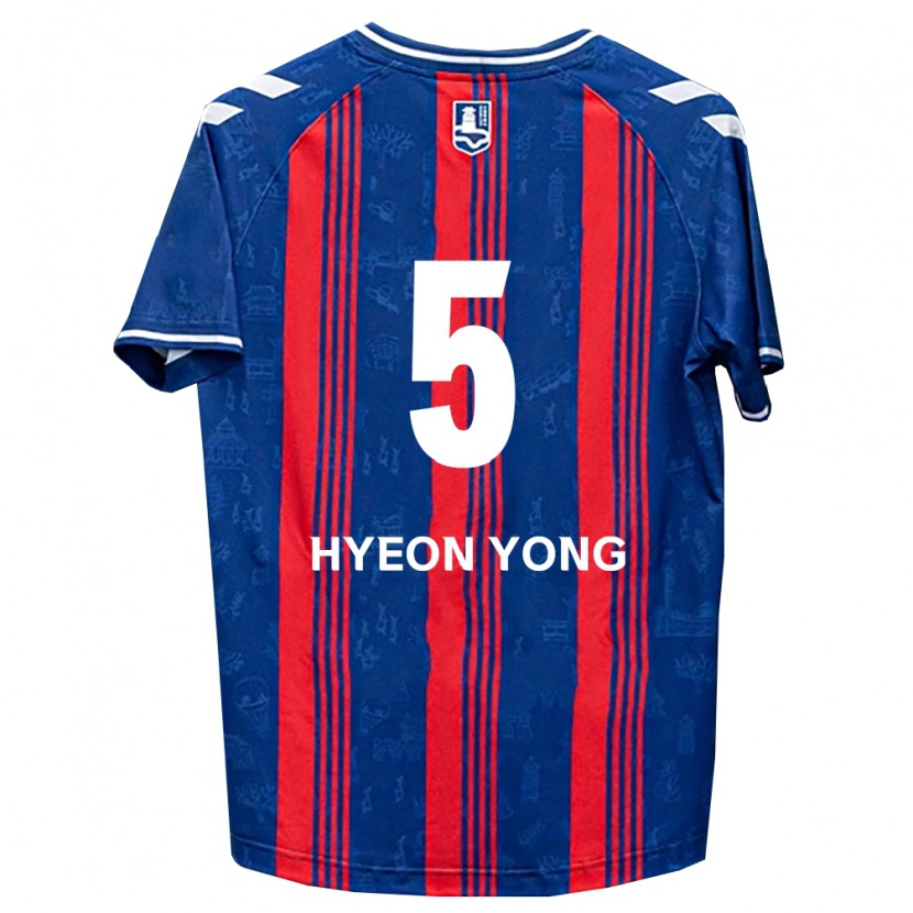 Danxen Kobiety Hyeon-Yong Lee #5 Niebieski Czerwony Biały Domowa Koszulka 2026/27 Koszulki Klubowe