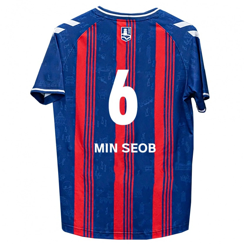 Danxen Kobiety Min-Seob Song #6 Niebieski Czerwony Biały Domowa Koszulka 2026/27 Koszulki Klubowe