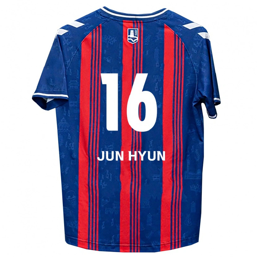 Danxen Kobiety Jun-Hyun Jo #16 Niebieski Czerwony Biały Domowa Koszulka 2026/27 Koszulki Klubowe