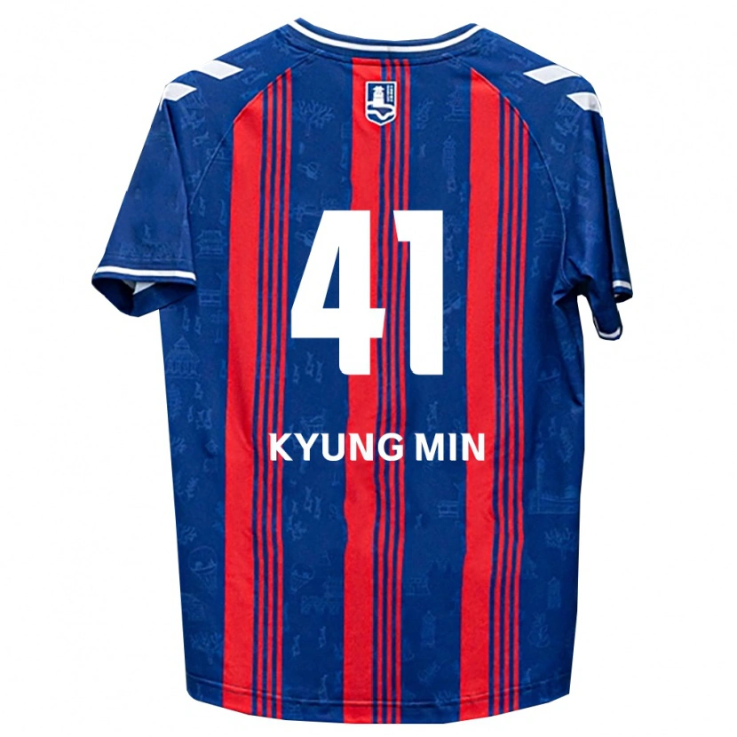 Danxen Kobiety Kyung-Min Lee #41 Niebieski Czerwony Biały Domowa Koszulka 2026/27 Koszulki Klubowe