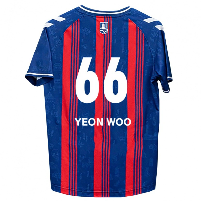 Danxen Kobiety Yeon-Woo Jang #66 Niebieski Czerwony Biały Domowa Koszulka 2026/27 Koszulki Klubowe