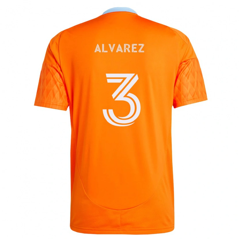 Danxen Kobiety Santiago Alvarez #3 Pomarańczowy Biały Domowa Koszulka 2026/27 Koszulki Klubowe