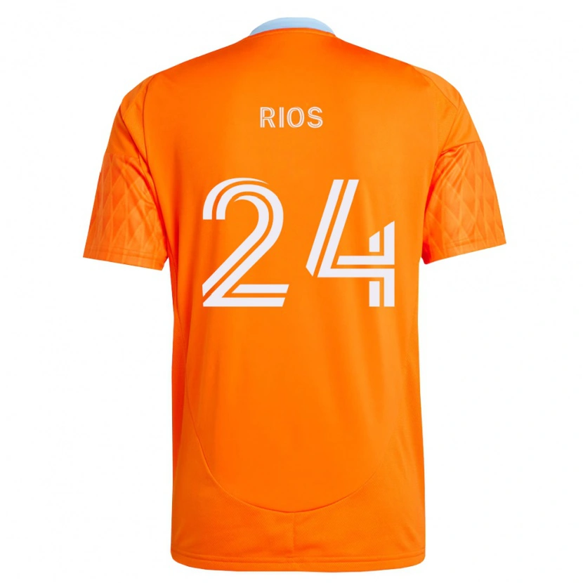 Danxen Kobiety Paolo Ríos #24 Pomarańczowy Biały Domowa Koszulka 2026/27 Koszulki Klubowe