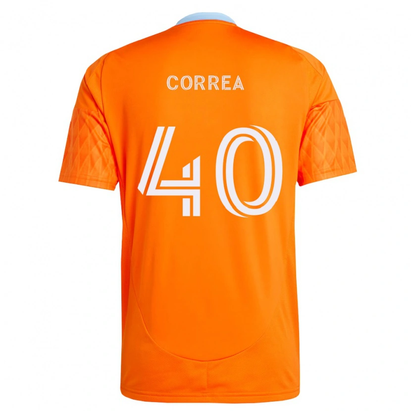 Danxen Kobiety Enrique Correa #40 Pomarańczowy Biały Domowa Koszulka 2026/27 Koszulki Klubowe