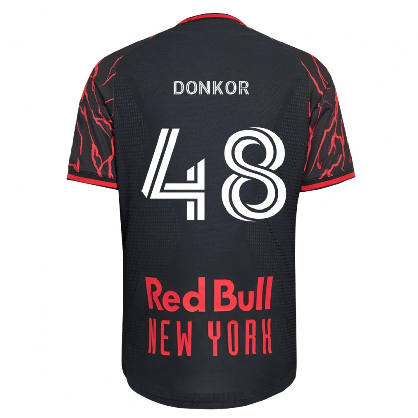 Danxen Kobiety Ronald Donkor #48 Czerwony Czarny Biały Domowa Koszulka 2026/27 Koszulki Klubowe