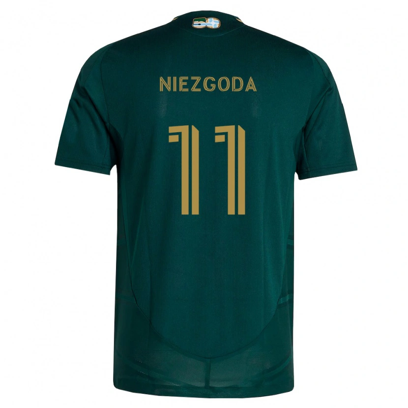 Danxen Kobiety Jaroslaw Niezgoda #11 Ciemnozielony Brązowy Domowa Koszulka 2026/27 Koszulki Klubowe