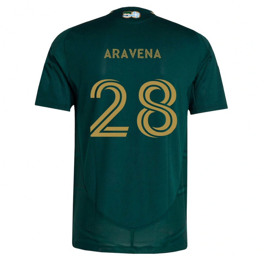 Danxen Kobiety Alexander Aravena #28 Ciemnozielony Brązowy Domowa Koszulka 2026/27 Koszulki Klubowe